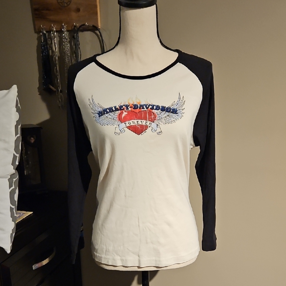 Harley Davidson Forever Calgary, AB Baseball sleeve shirt